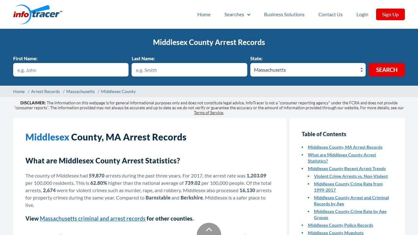 Middlesex County, MA Arrests, Mugshots & Jail Records - InfoTracer